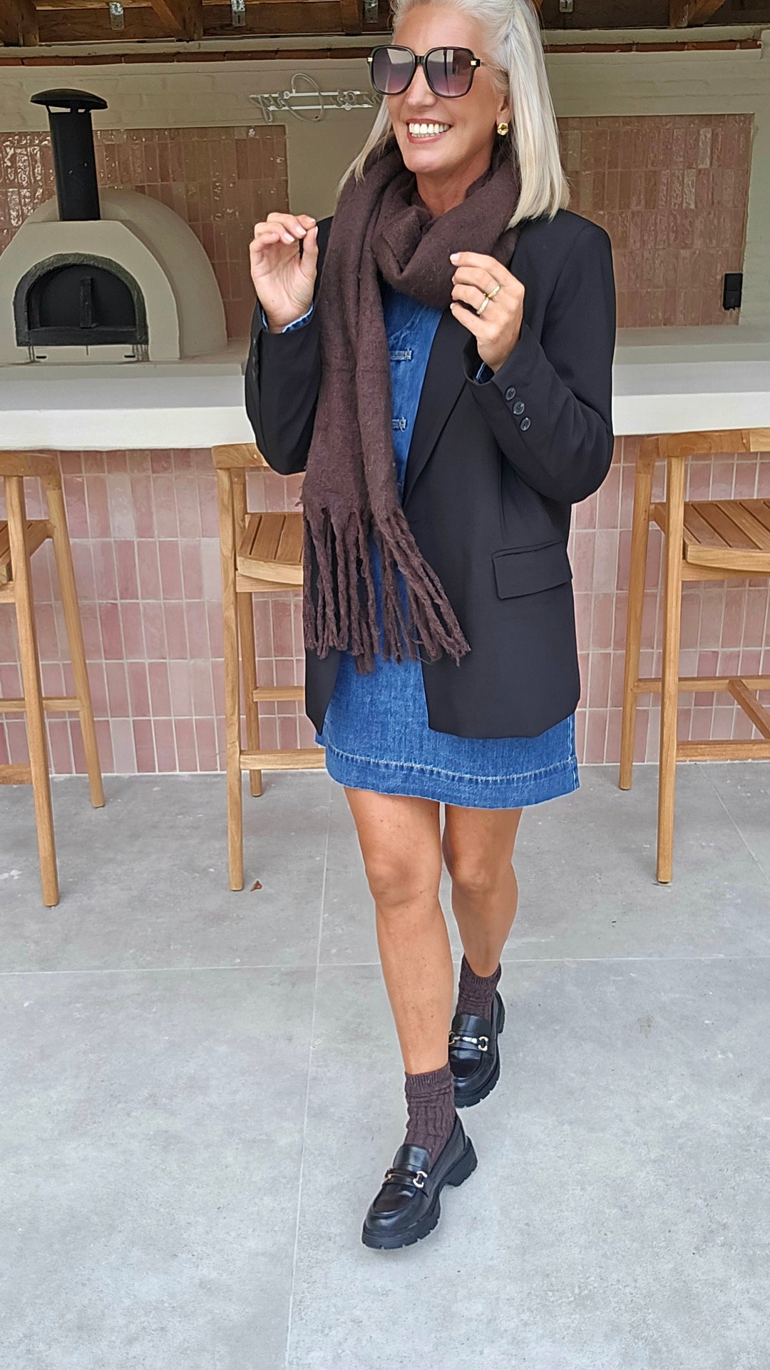 TESS denim dress blue