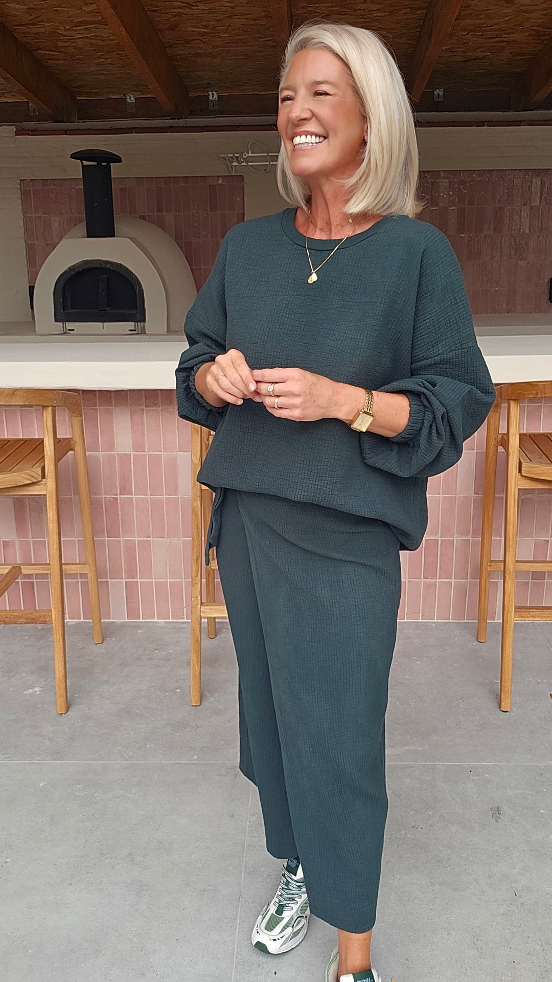ZARA wrap skirt emerald green