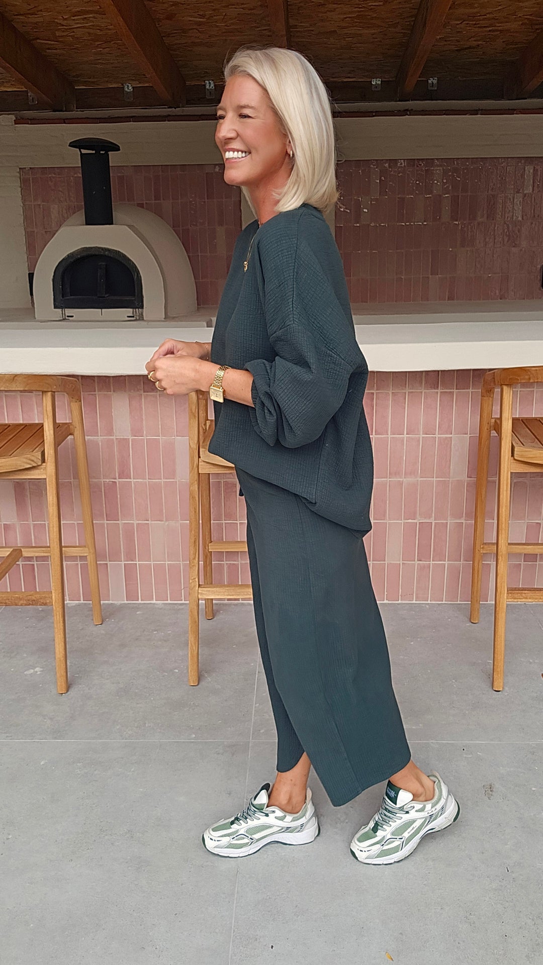 ZARA wrap skirt emerald green
