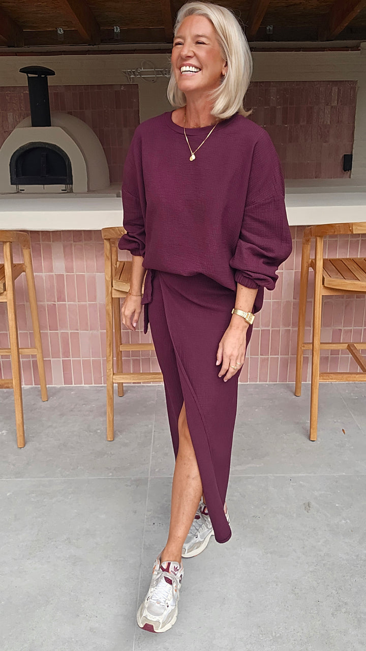 ZARA sweatshirt burgundy
