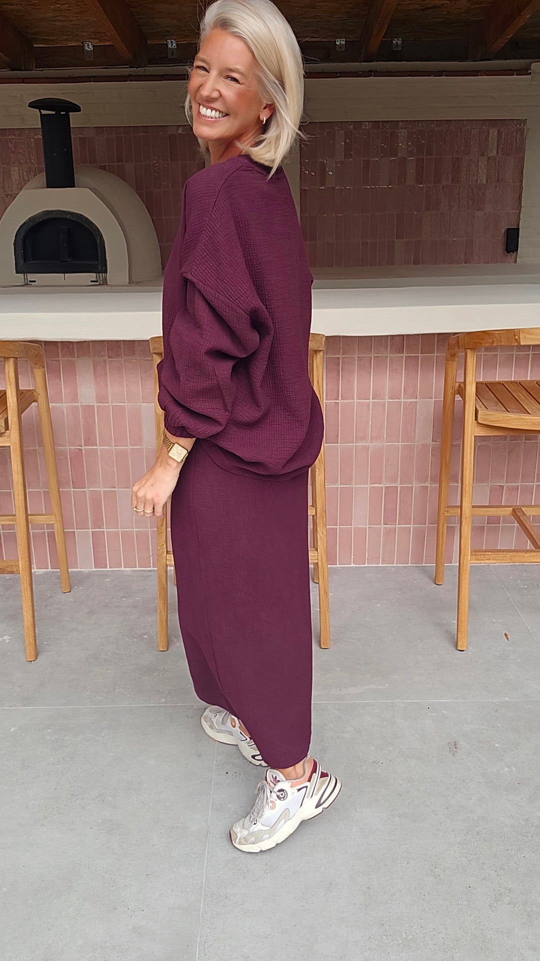 ZARA wrap skirt burgundy