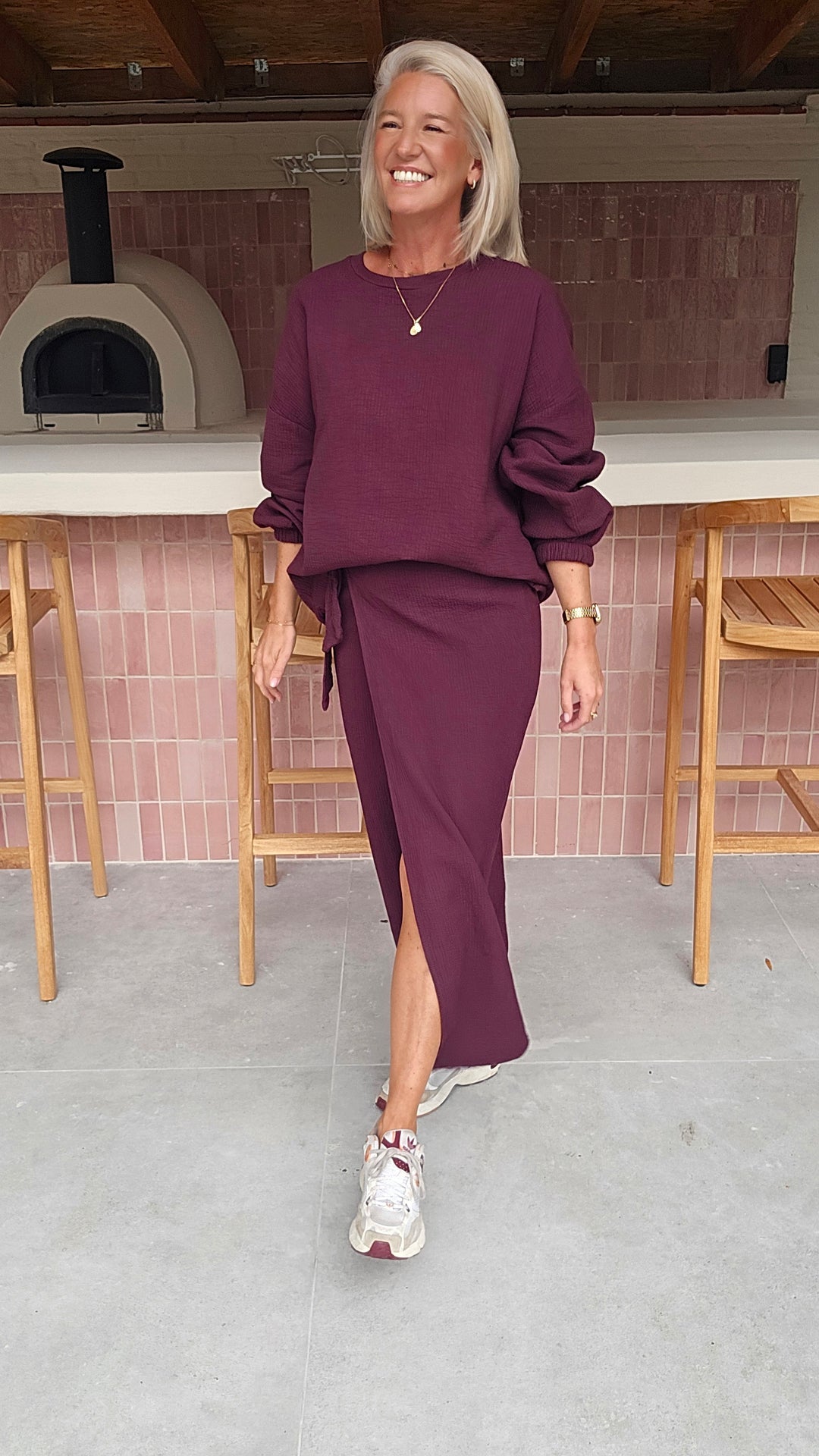 ZARA sweatshirt burgundy