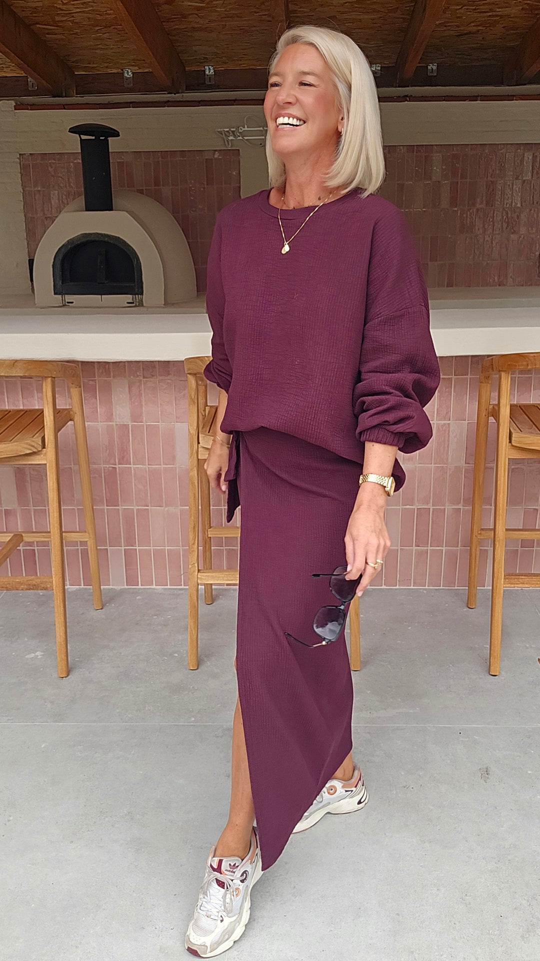 ZARA sweatshirt burgundy