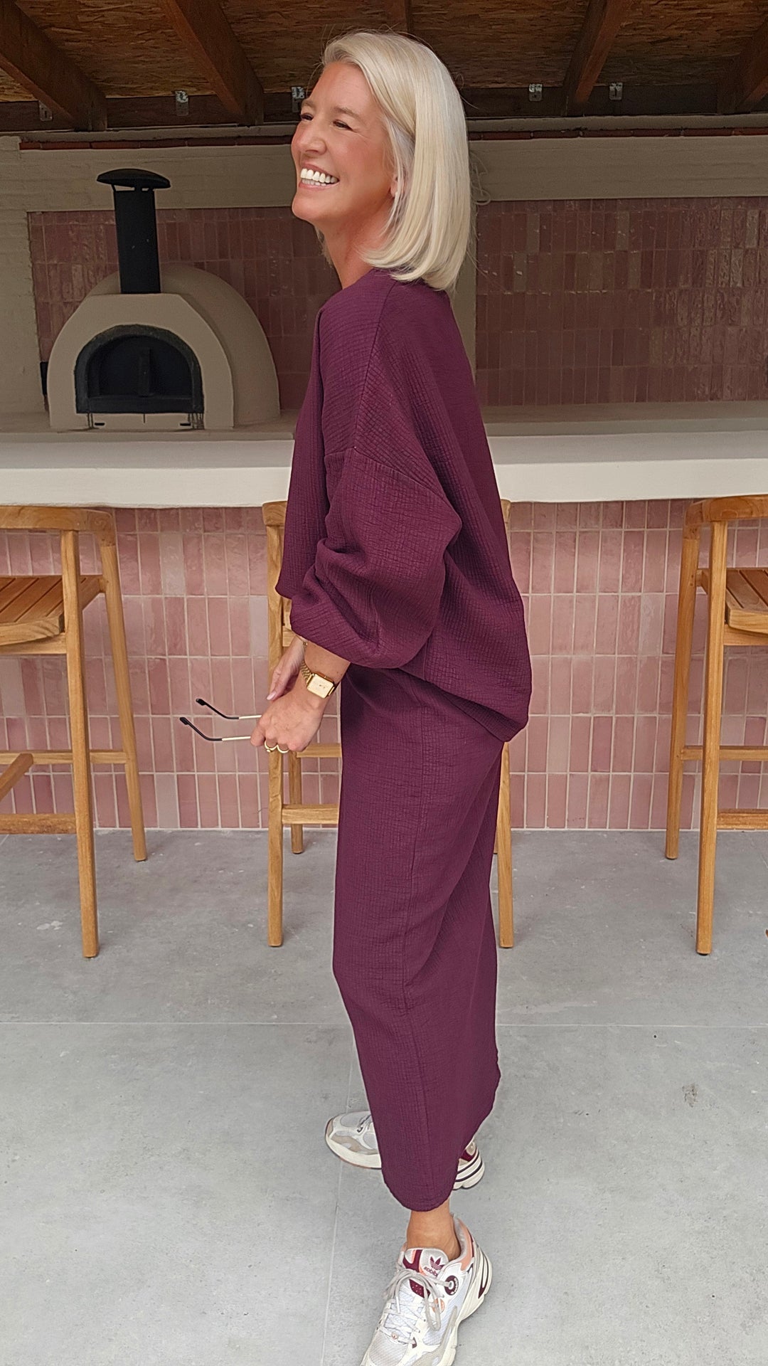 ZARA wrap skirt burgundy