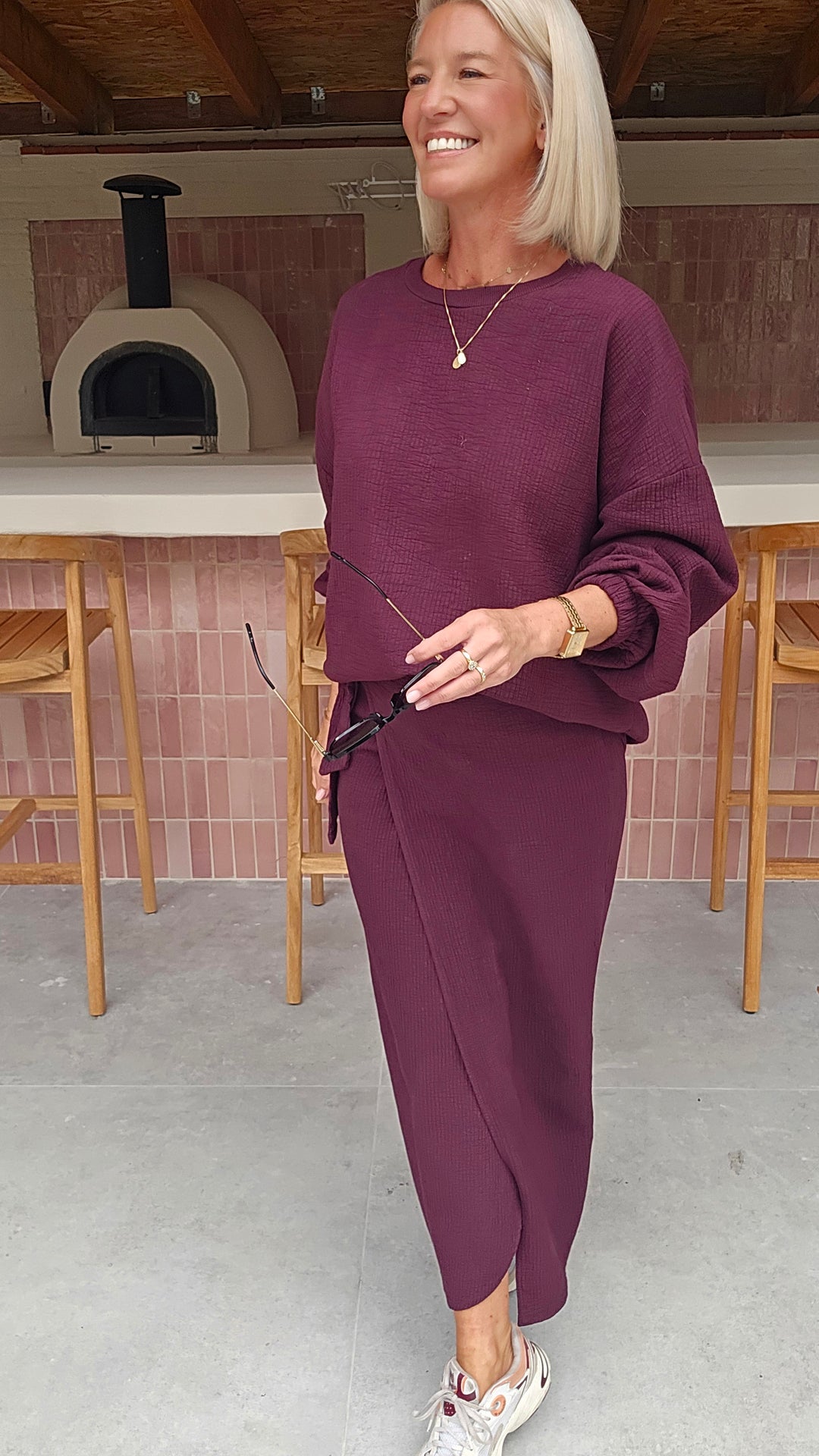 ZARA sweatshirt burgundy