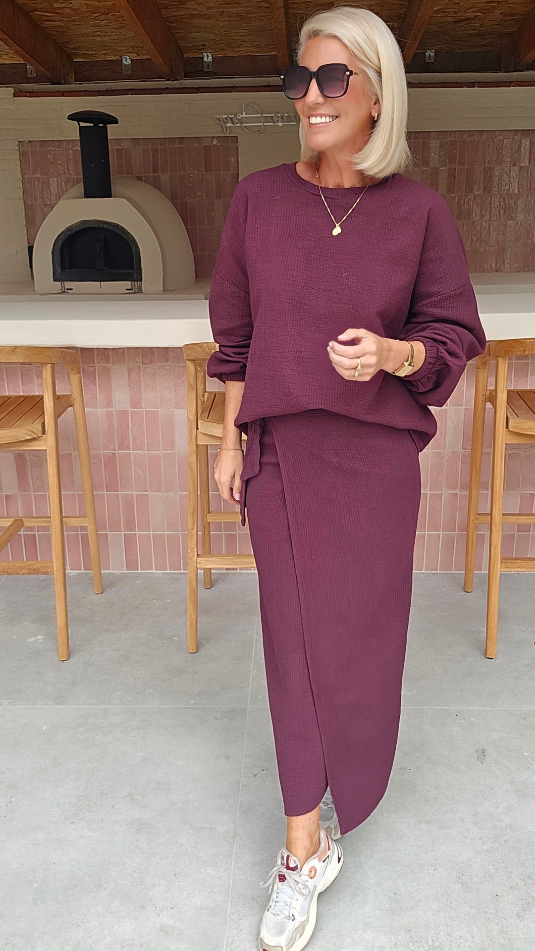 ZARA sweatshirt burgundy