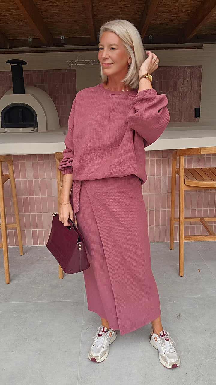 ZARA wrap skirt old pink