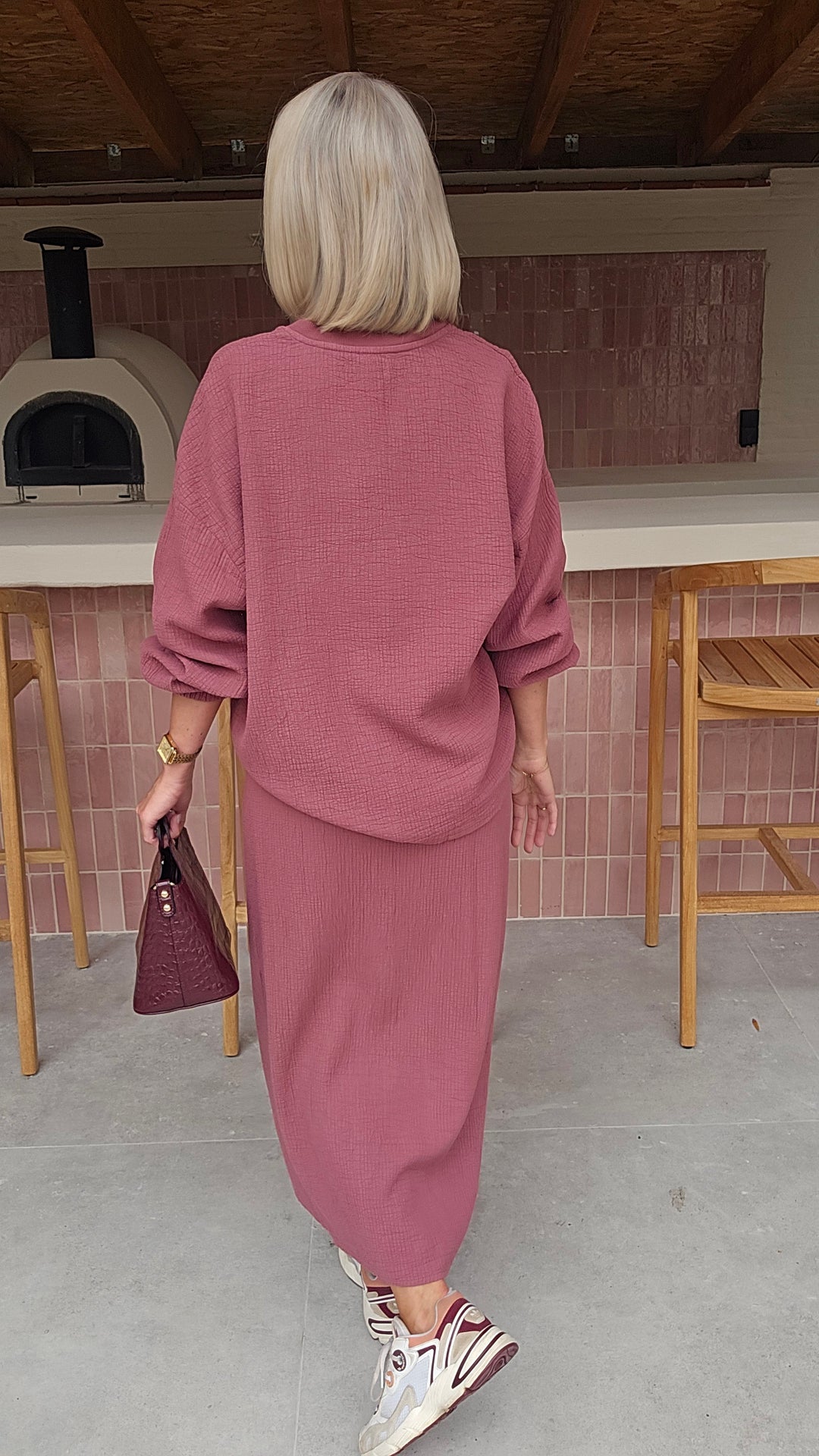 ZARA wrap skirt old pink
