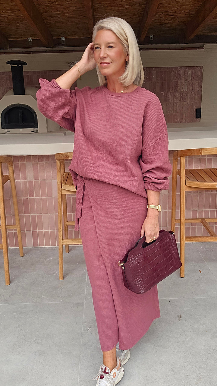 ZARA wrap skirt old pink