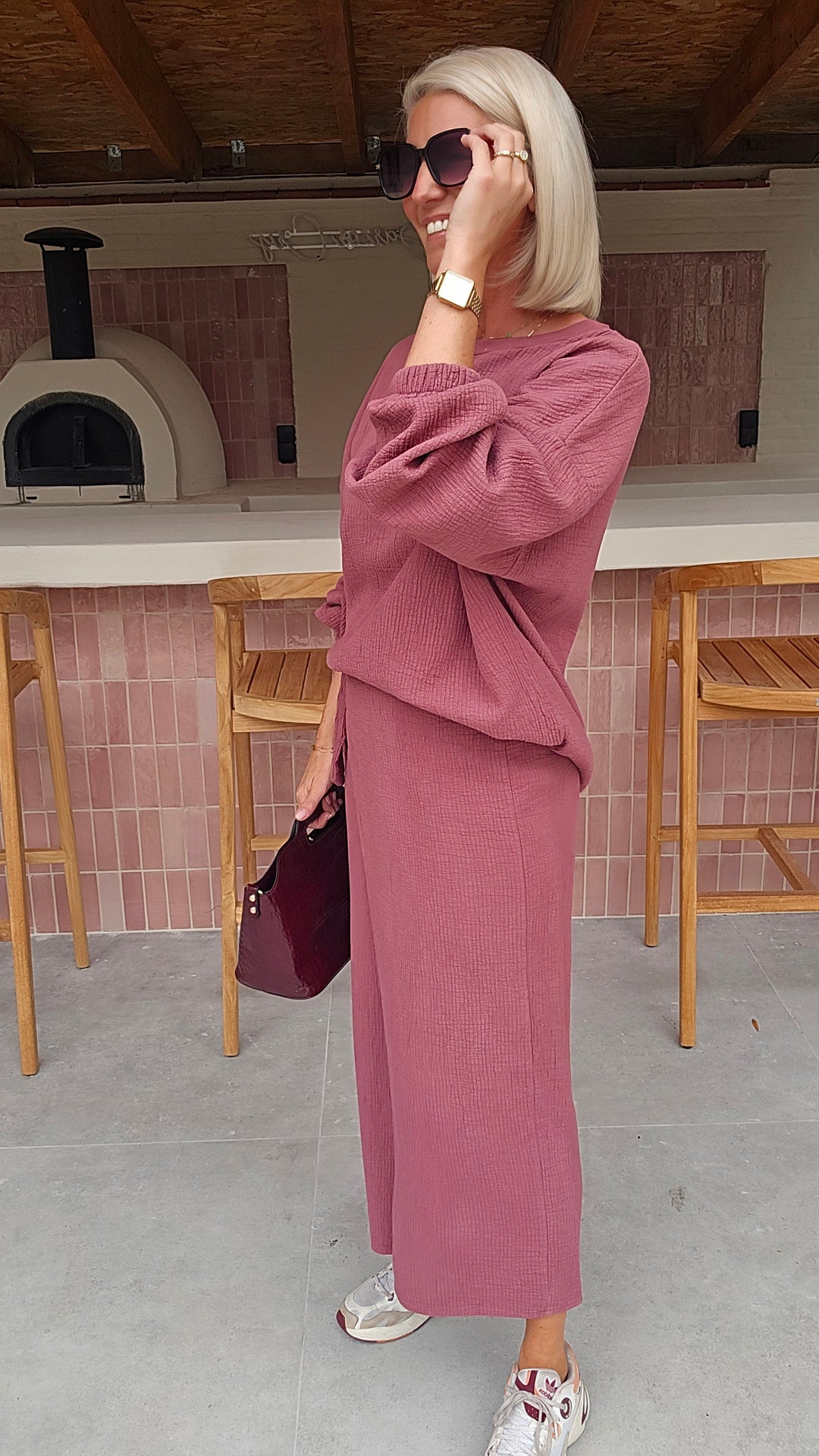 ZARA wrap skirt old pink