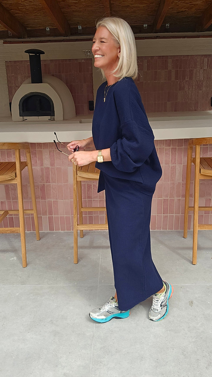 ZARA wrap skirt navy