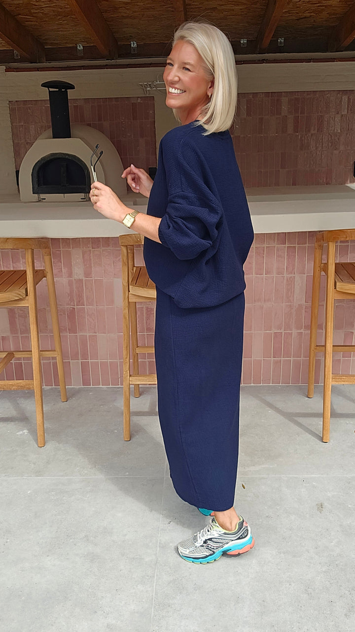 ZARA wrap skirt navy