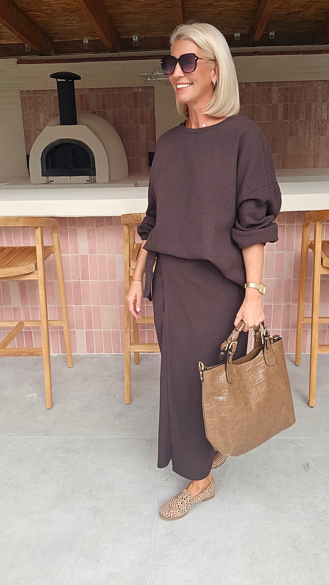ZARA wrap skirt chocolat
