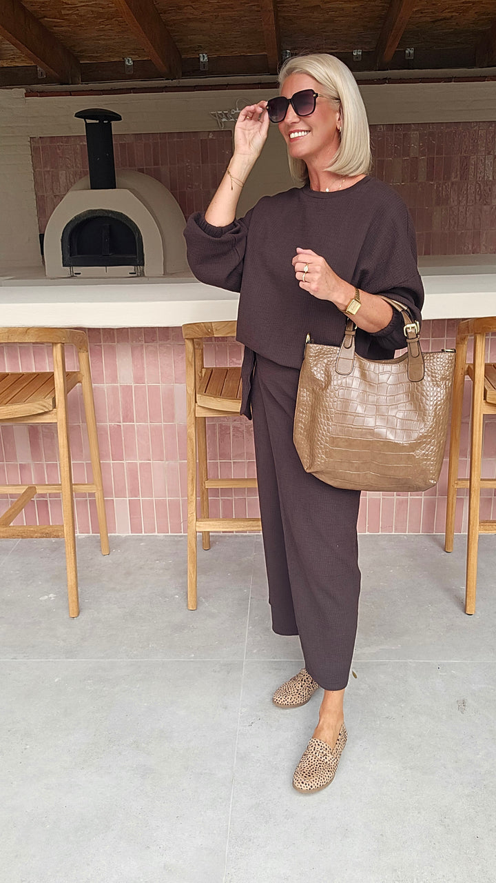 ZARA wrap skirt chocolat