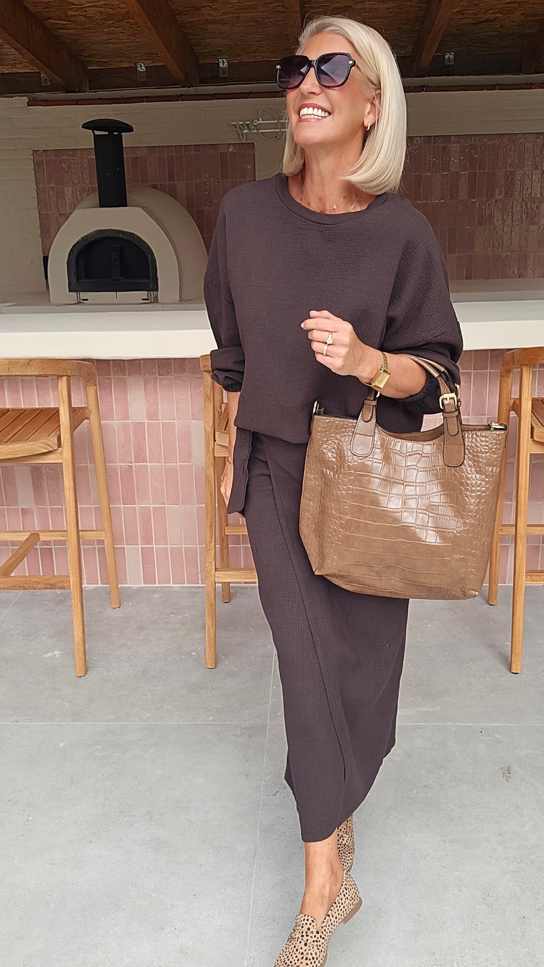 ZARA wrap skirt chocolat
