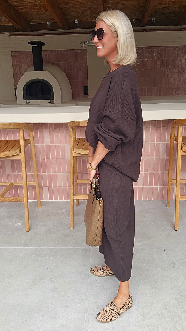 ZARA wrap skirt chocolat