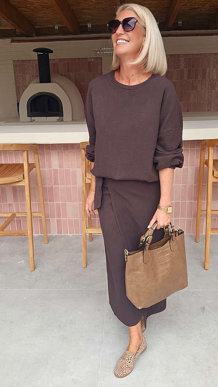ZARA sweatshirt chocolat