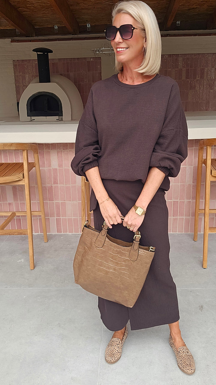 ZARA wrap skirt chocolat