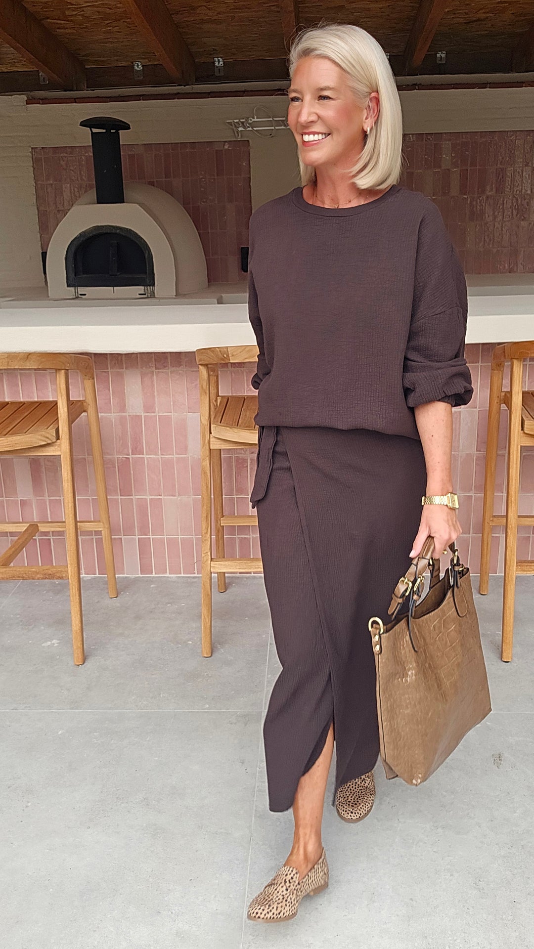 ZARA wrap skirt chocolat