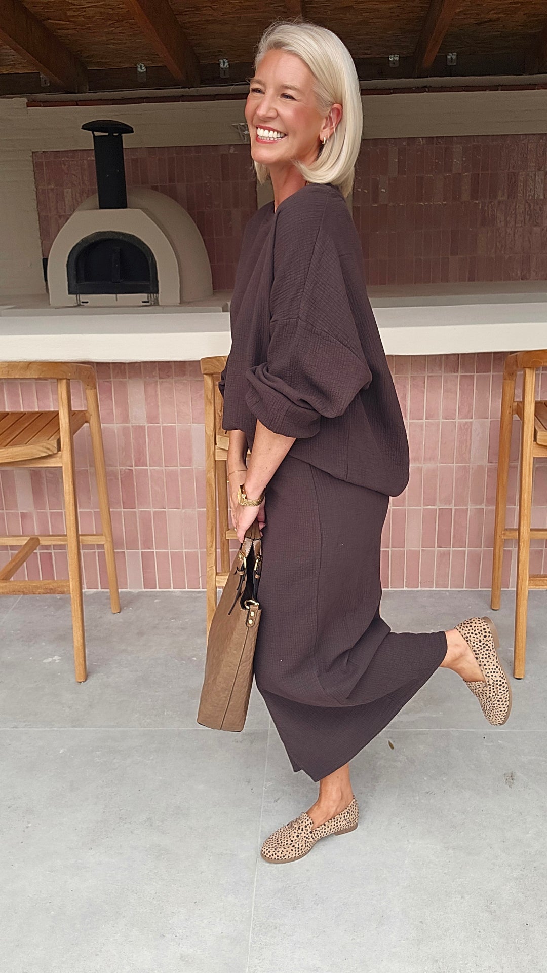 ZARA wrap skirt chocolat