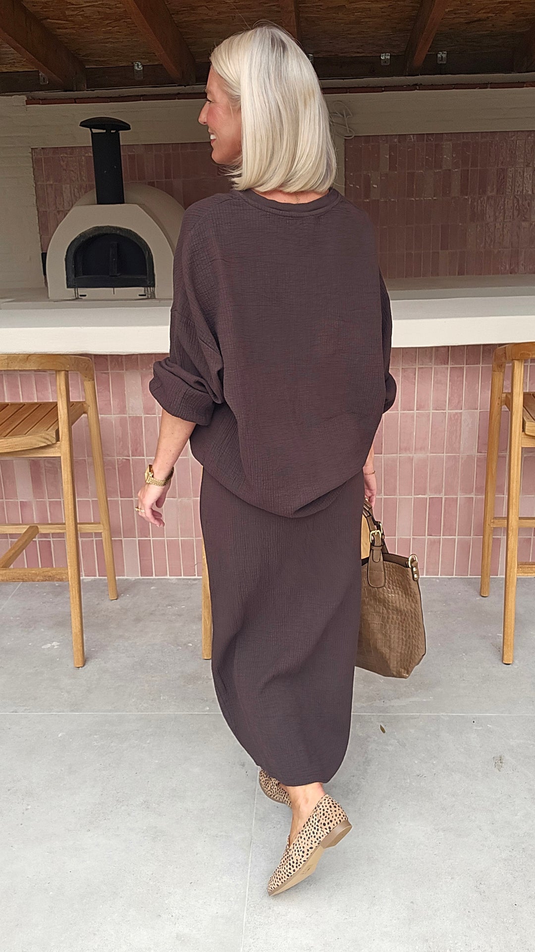ZARA wrap skirt chocolat