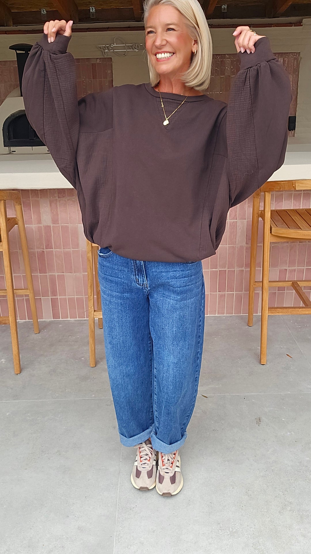JENNAH sweatshirt chocolat