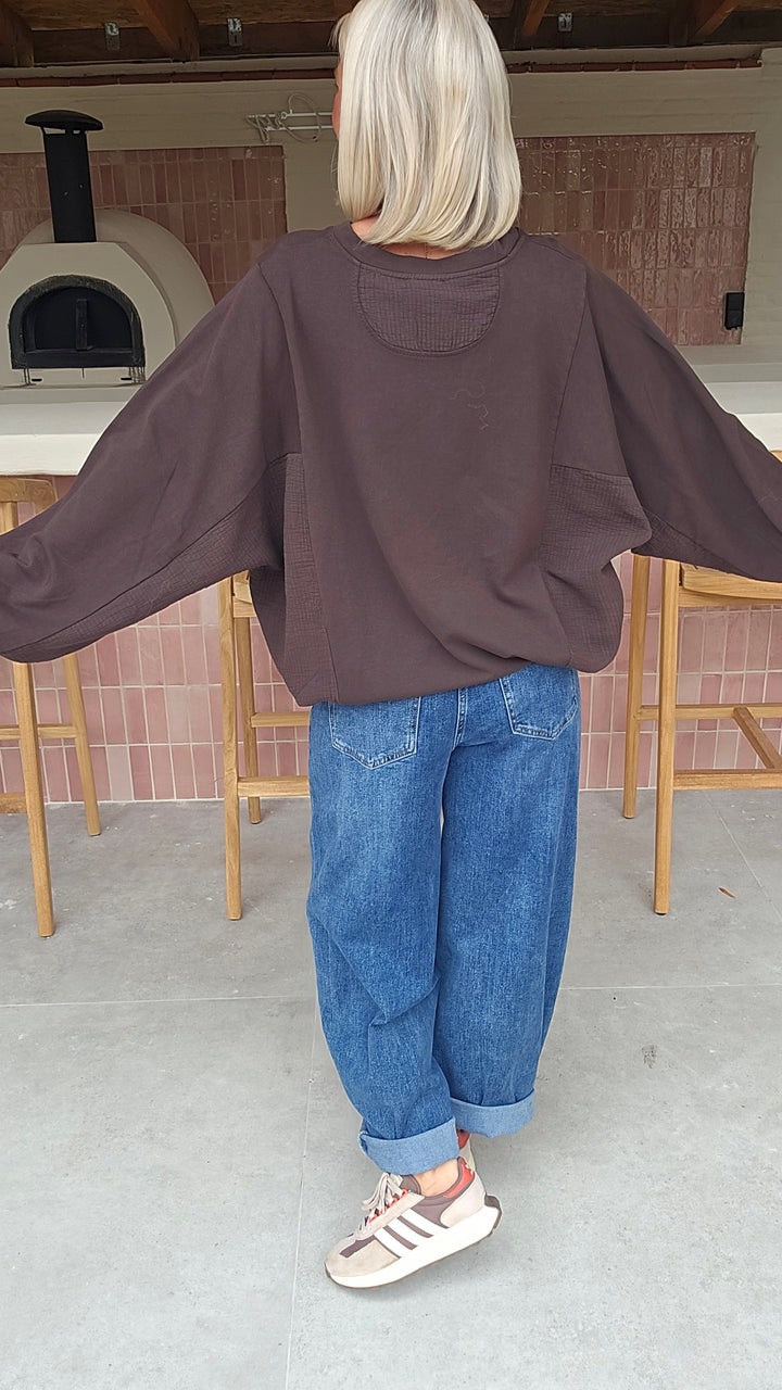 JENNAH sweatshirt chocolat