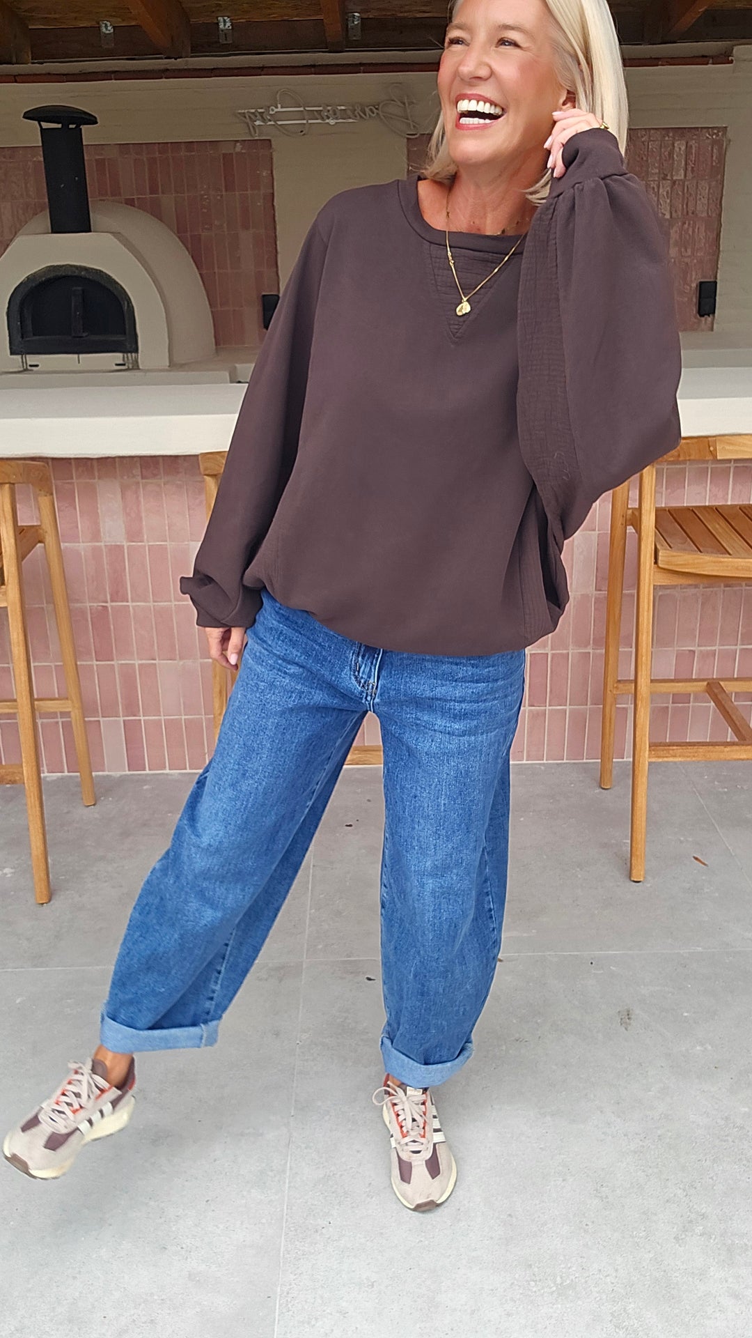 JENNAH sweatshirt chocolat
