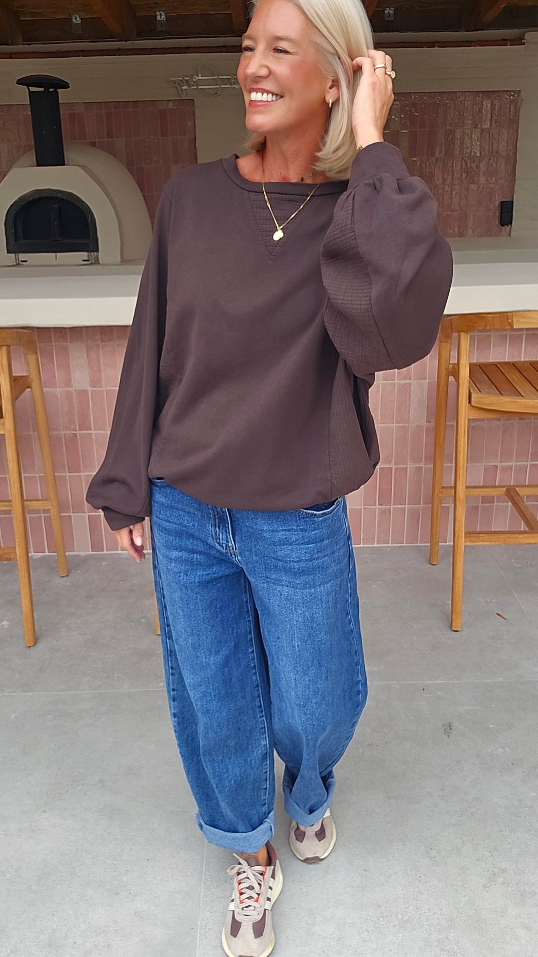 JENNAH sweatshirt chocolat