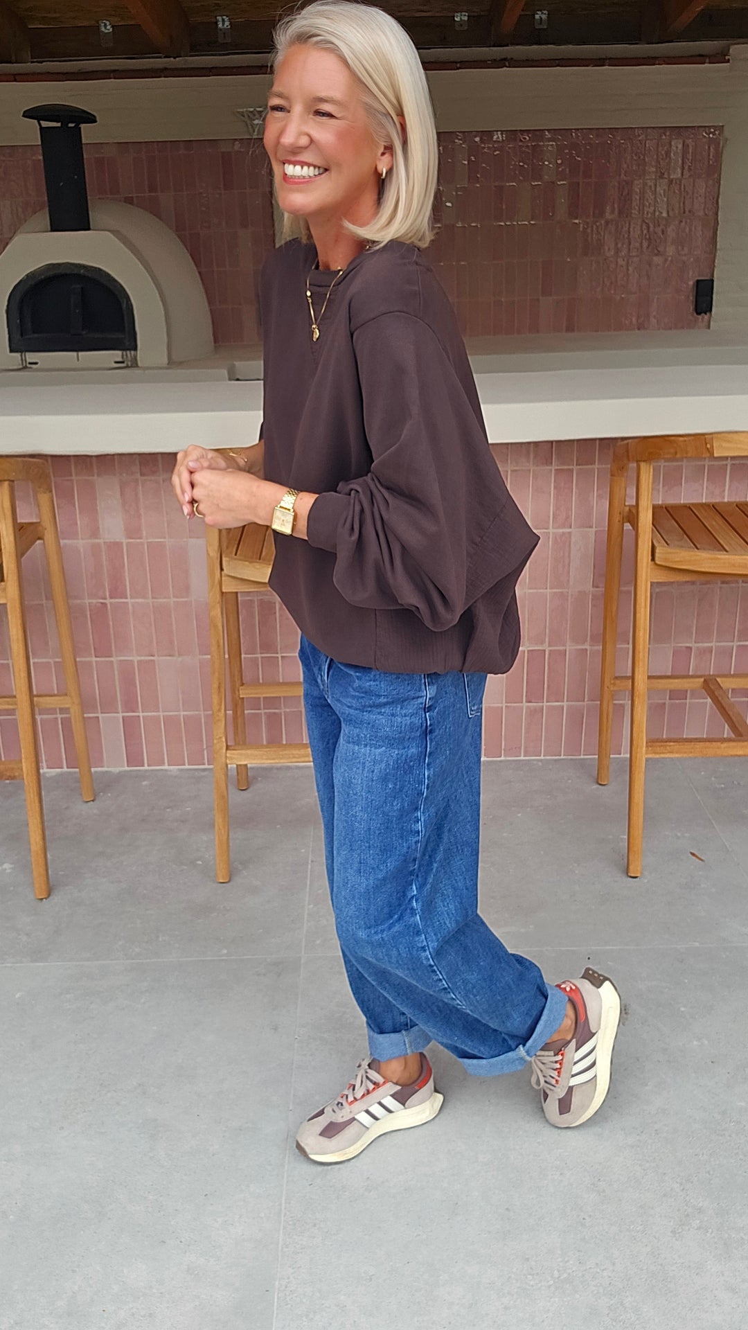 JENNAH sweatshirt chocolat