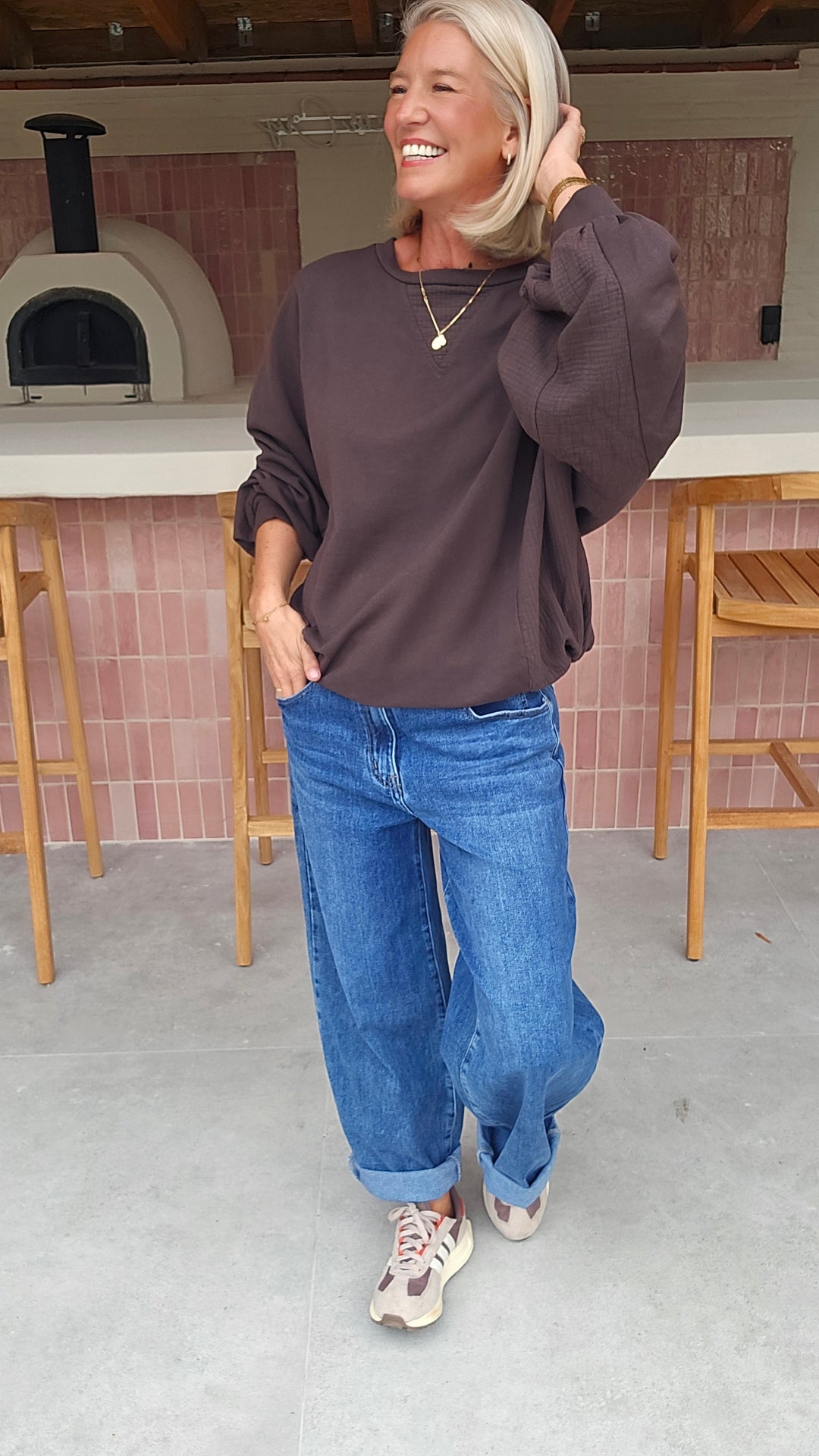 JENNAH sweatshirt chocolat
