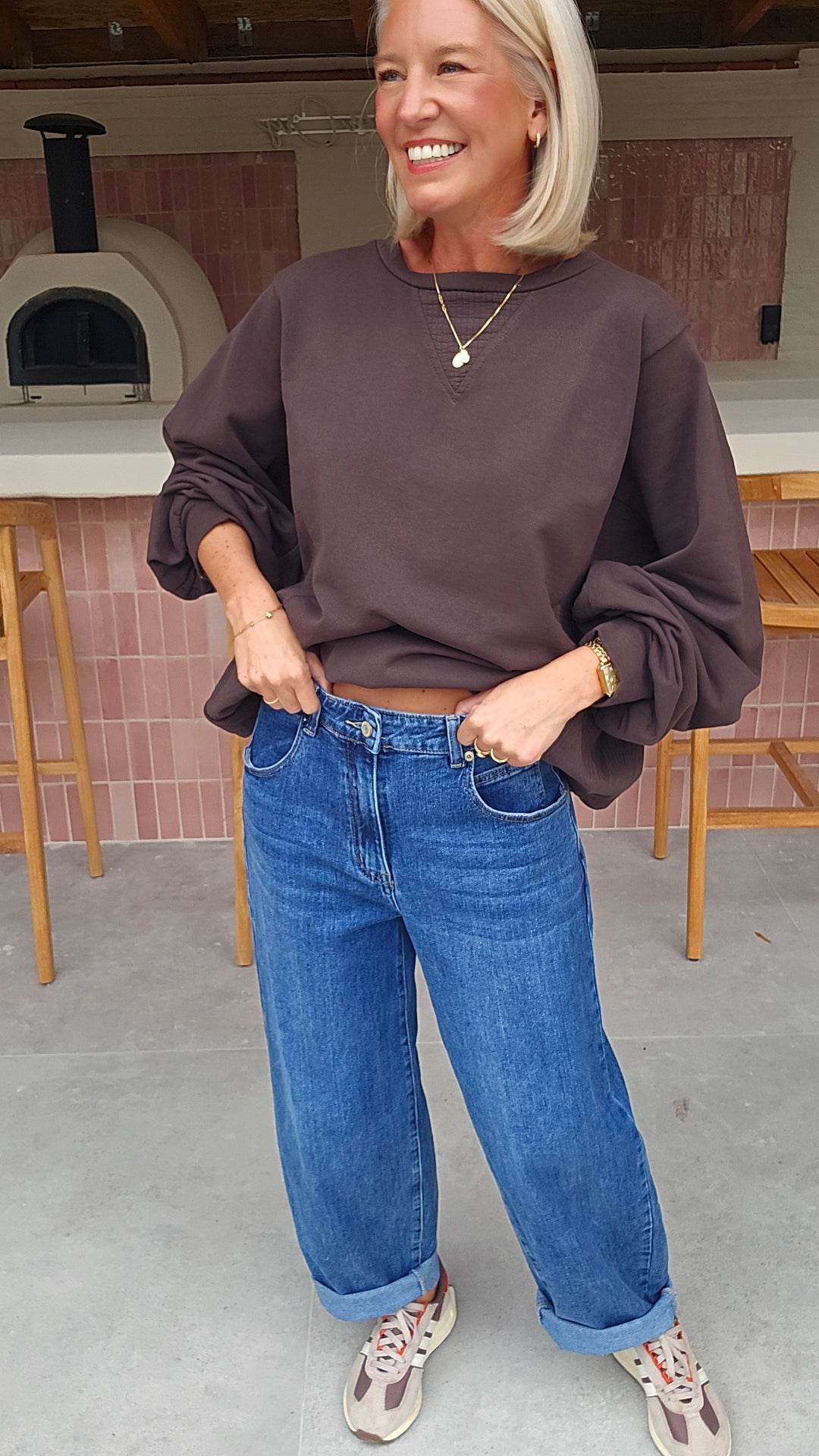 FAY balloon jeans darker blue