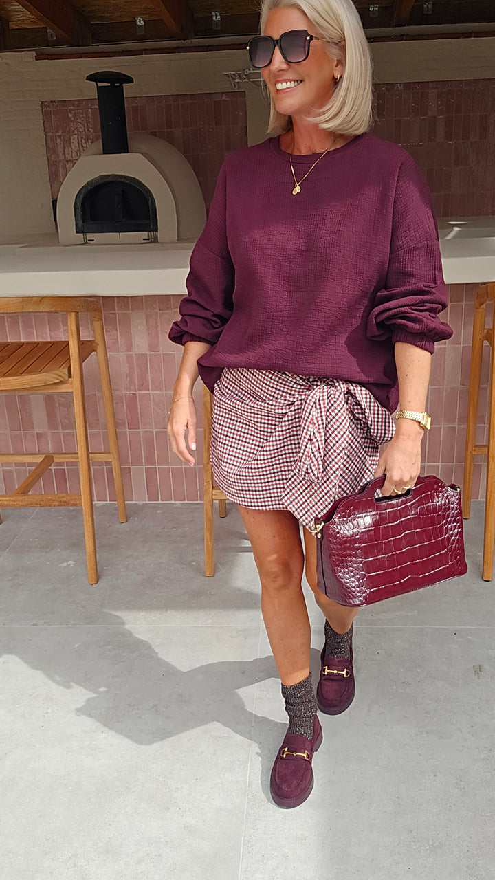 VIKI skort burgundy red