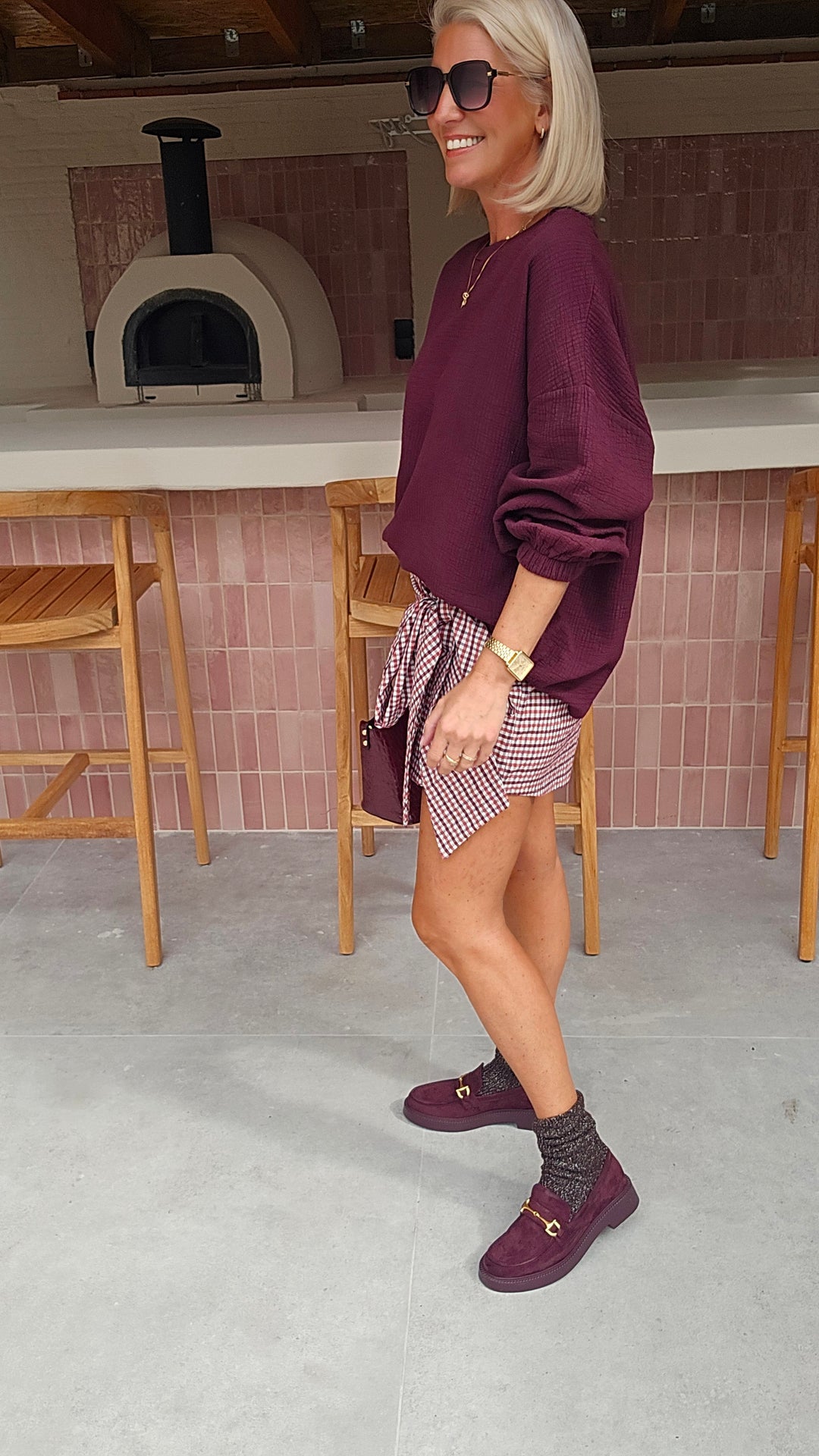 ZARA sweatshirt burgundy