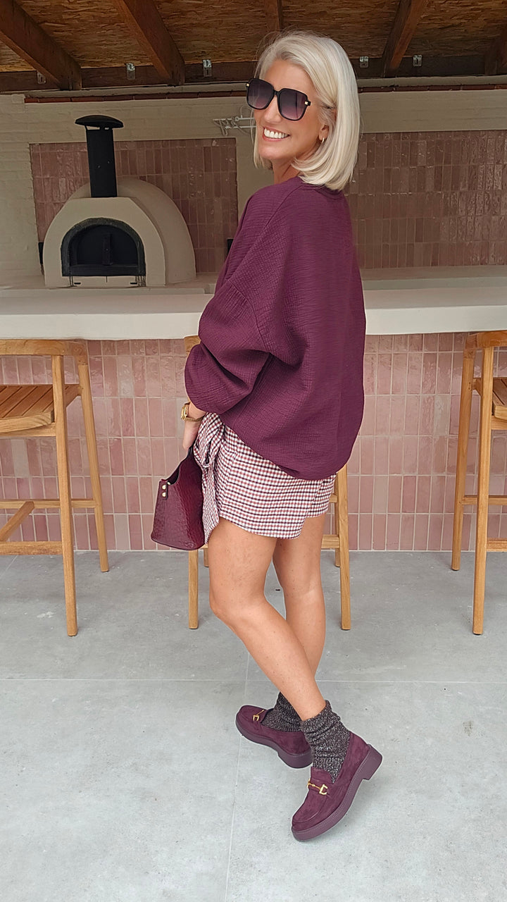 VIKI skort burgundy red