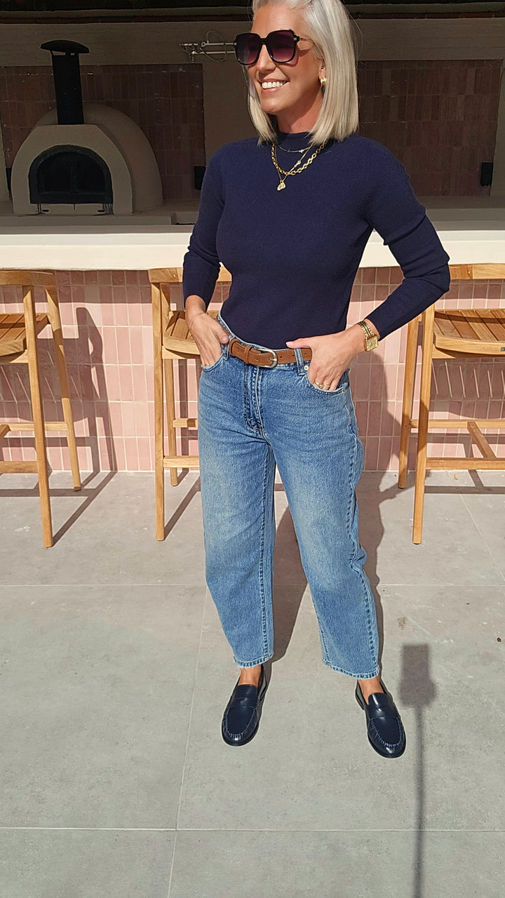 CELIA basic knit navy