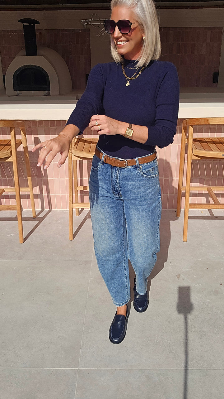CELIA basic knit navy