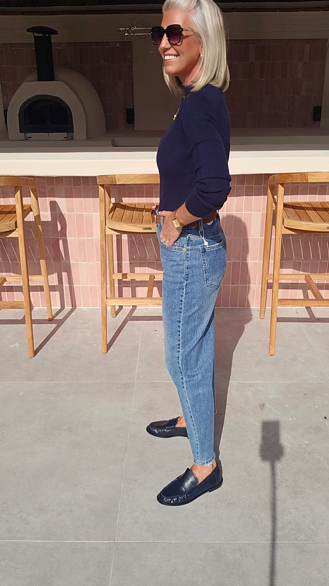 CELIA basic knit navy