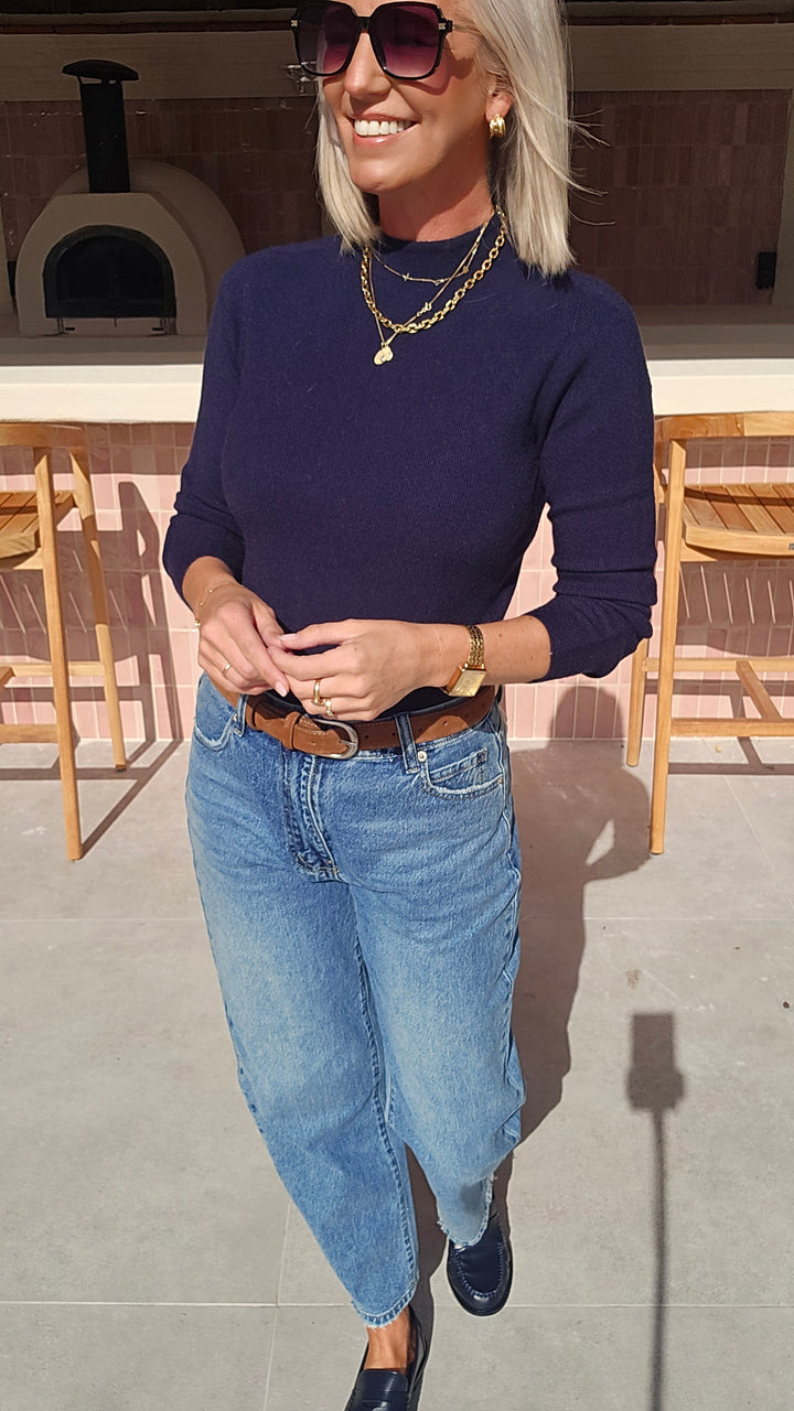 CELIA basic knit navy