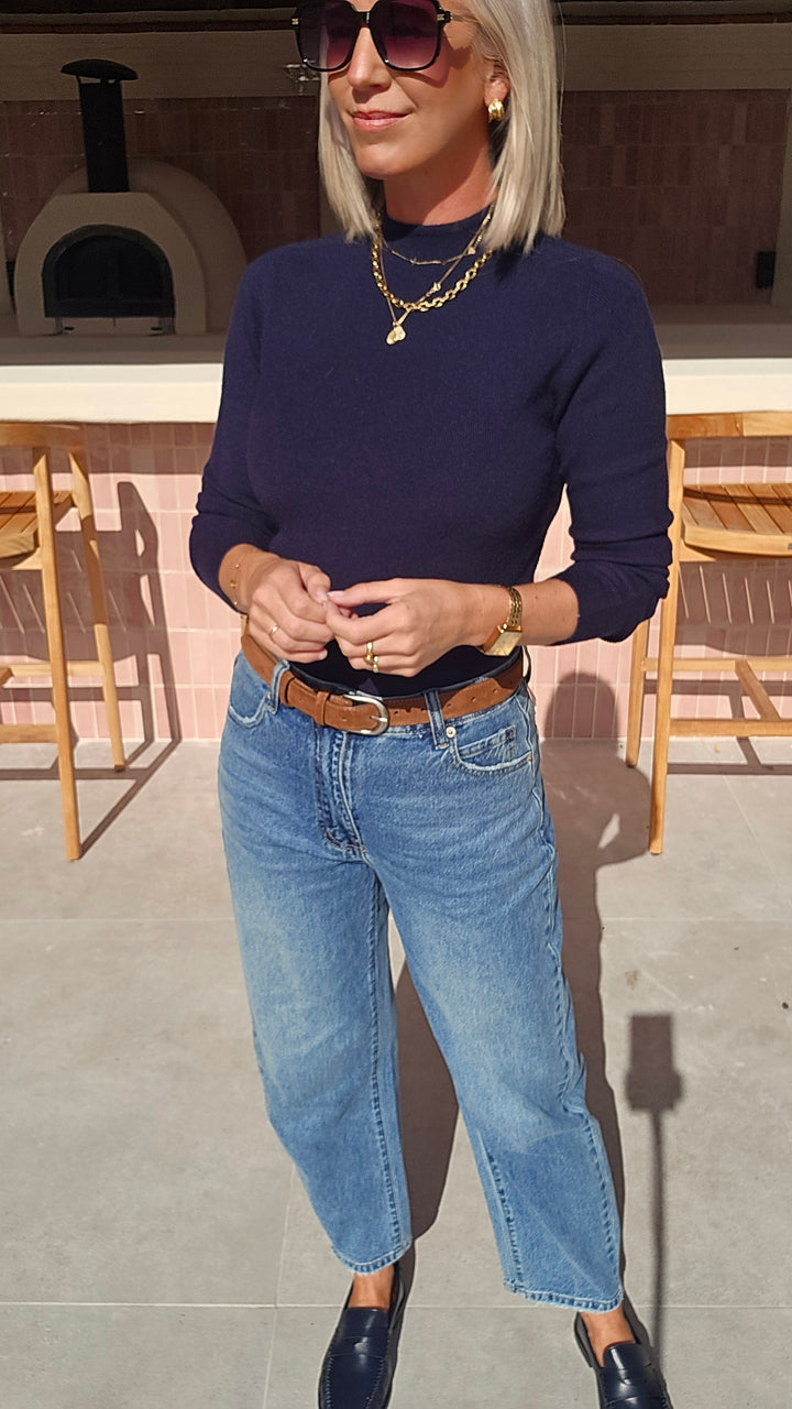 CELIA basic knit navy