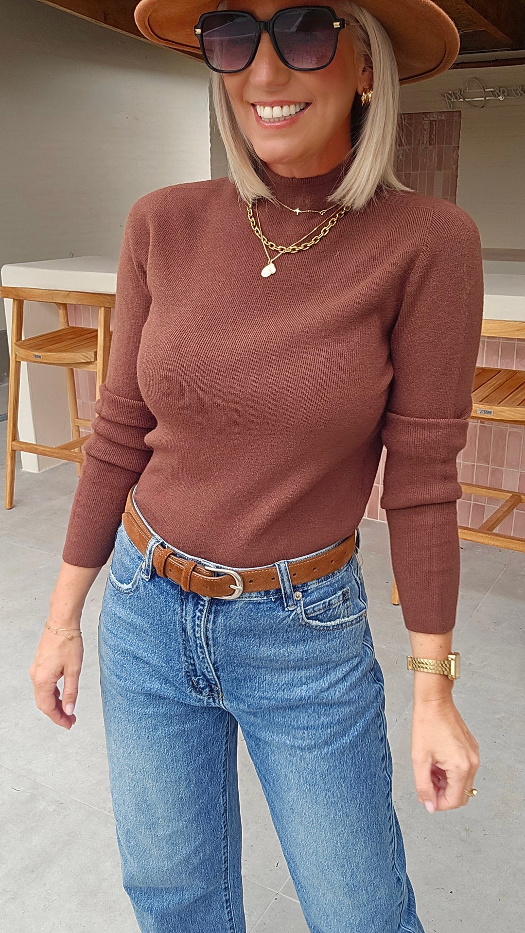 CELIA basic knit chocolat