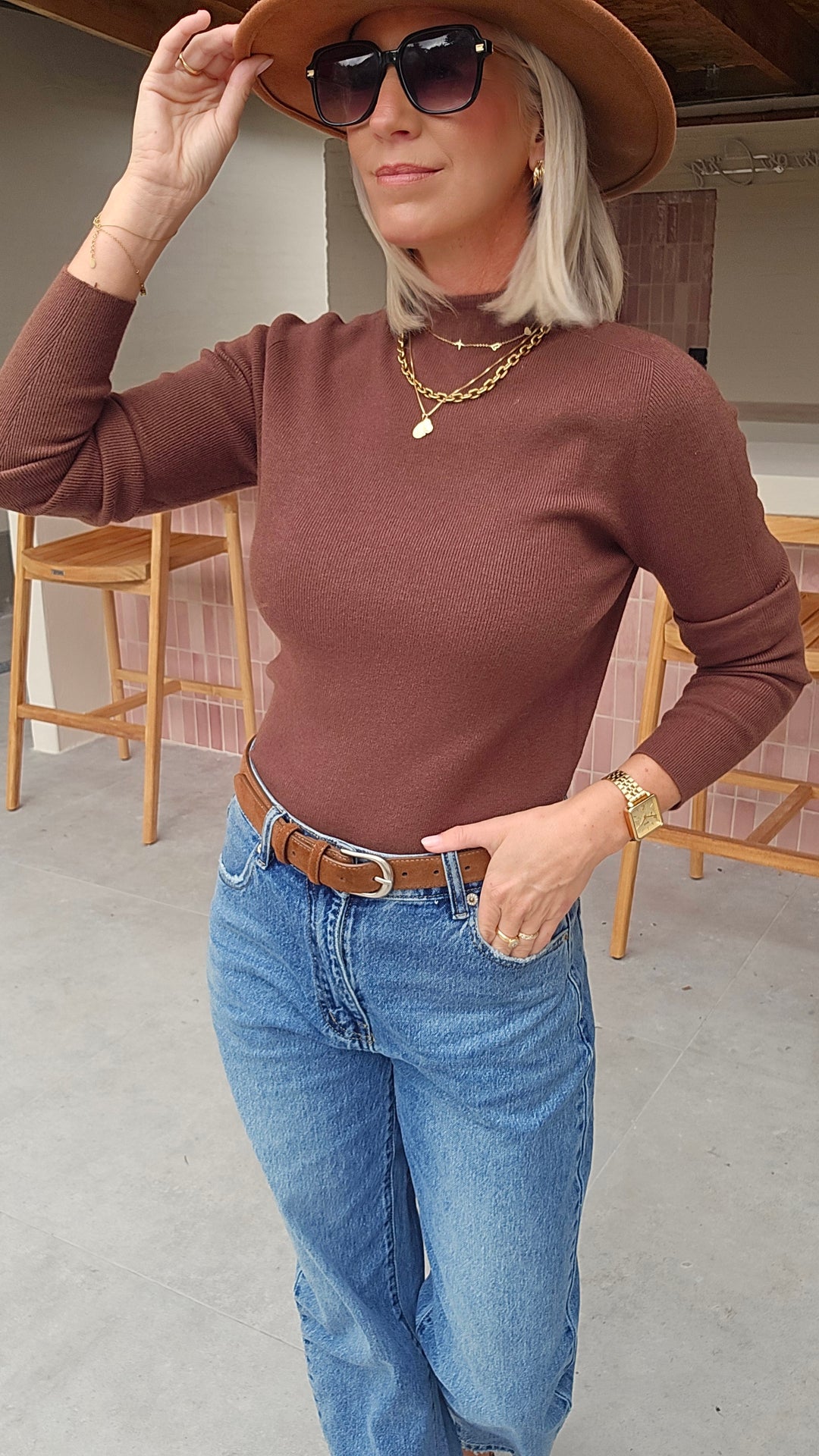 CELIA basic knit chocolat