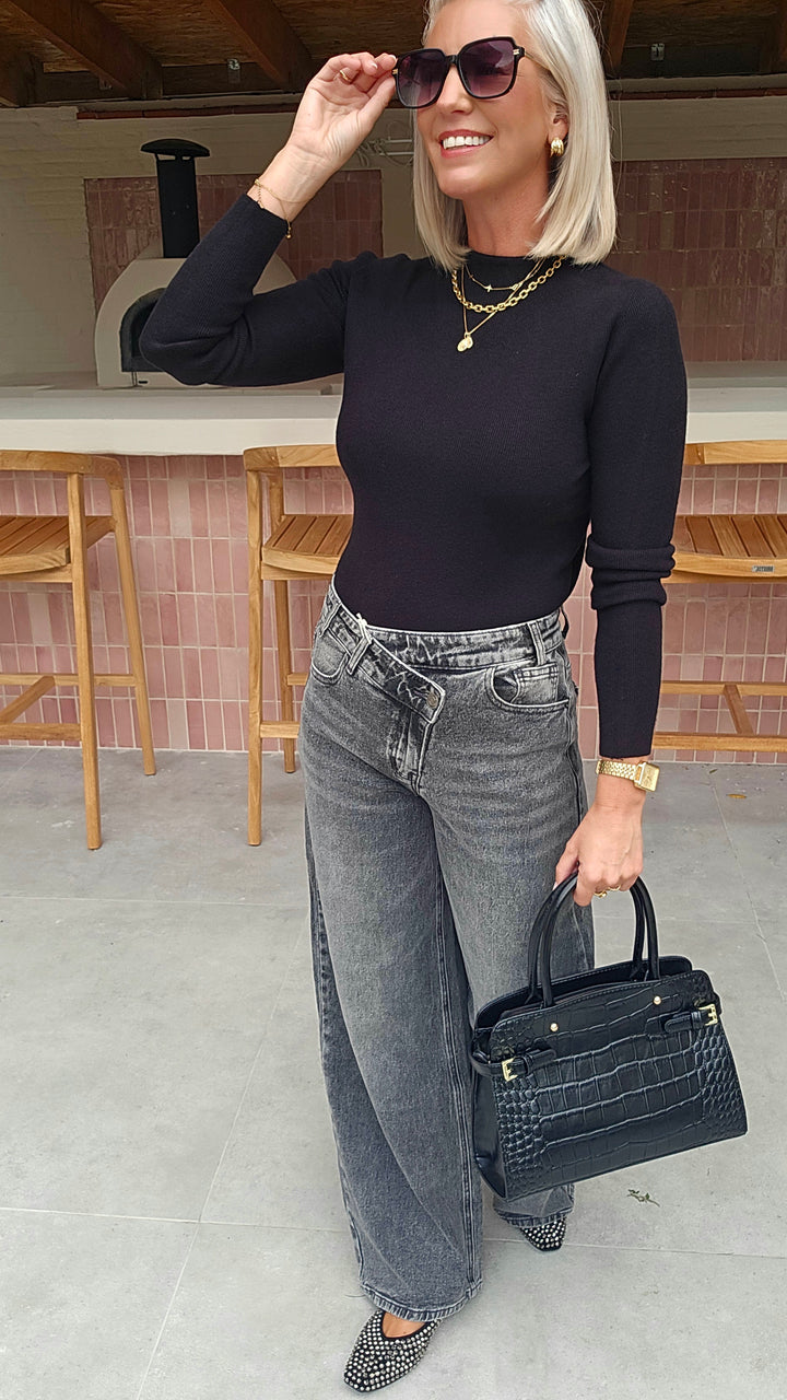 CELIA basic knit black