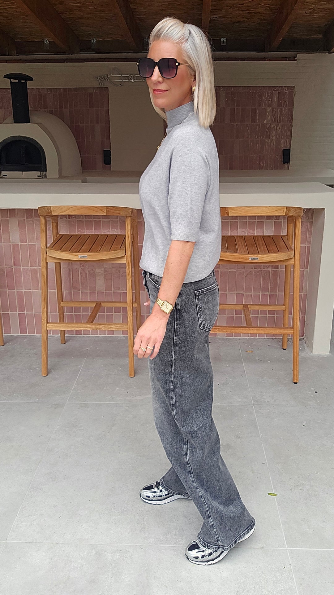 YSABEL knit pearl grey