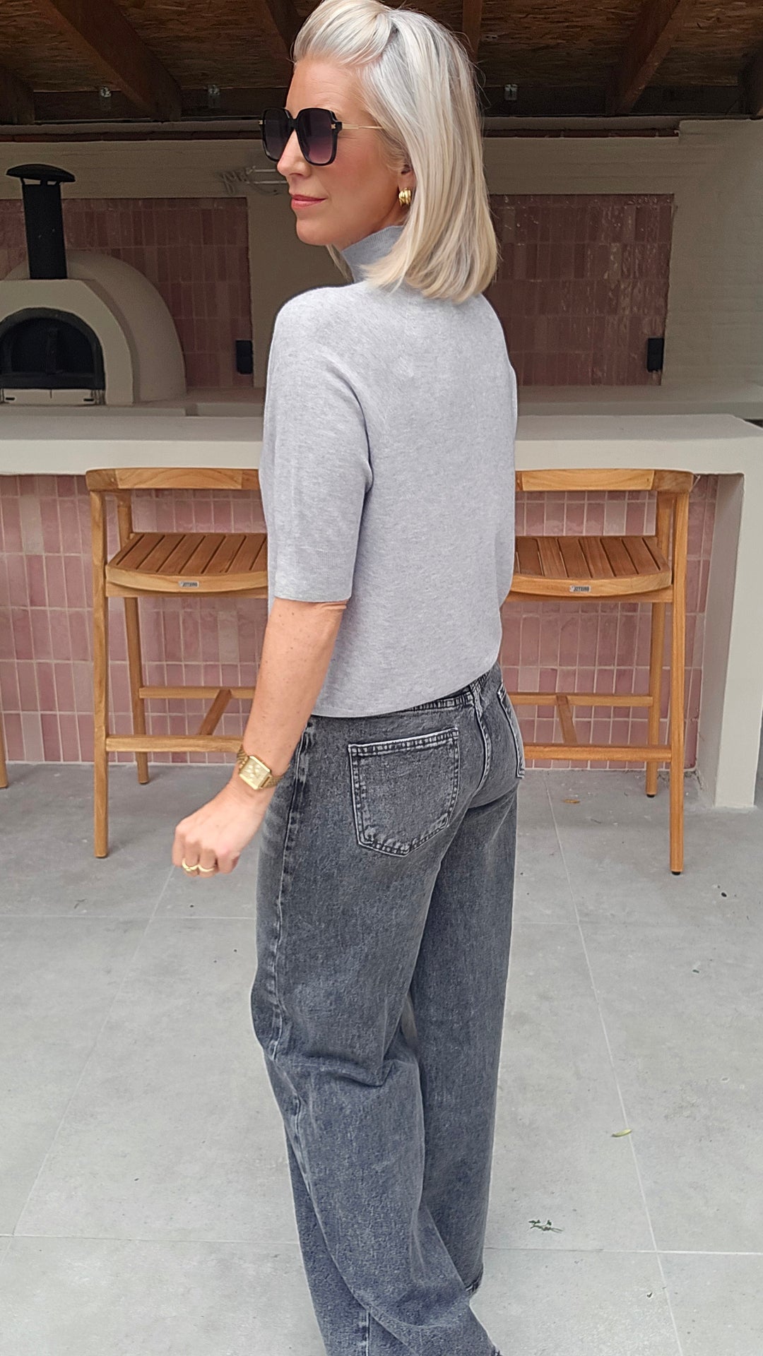 YSABEL knit pearl grey