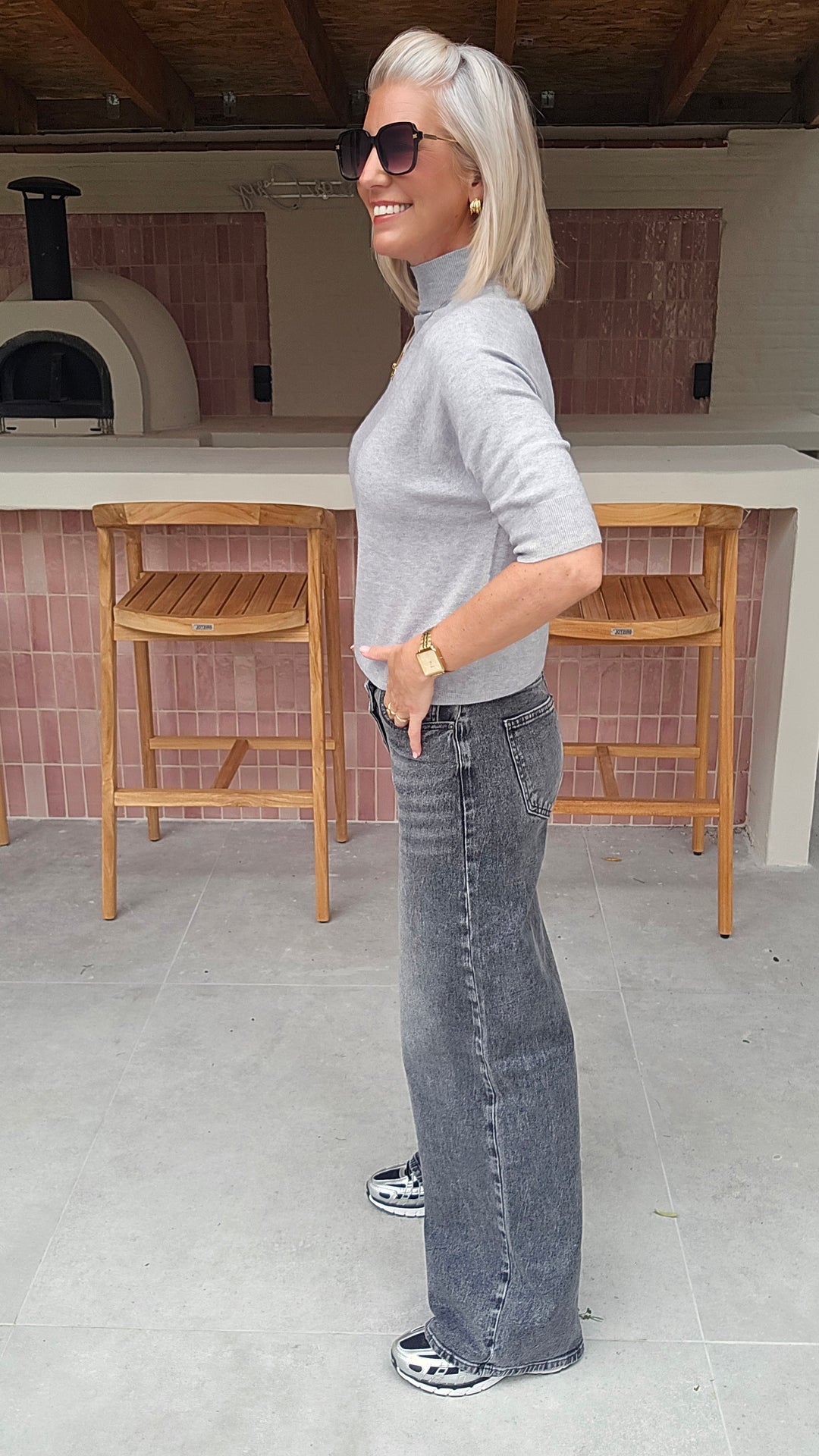 YSABEL knit pearl grey