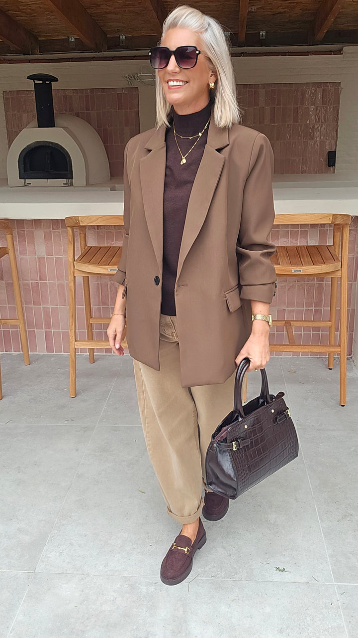 FAY balloon jeans taupe