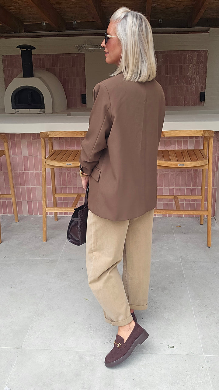 FAY balloon jeans taupe