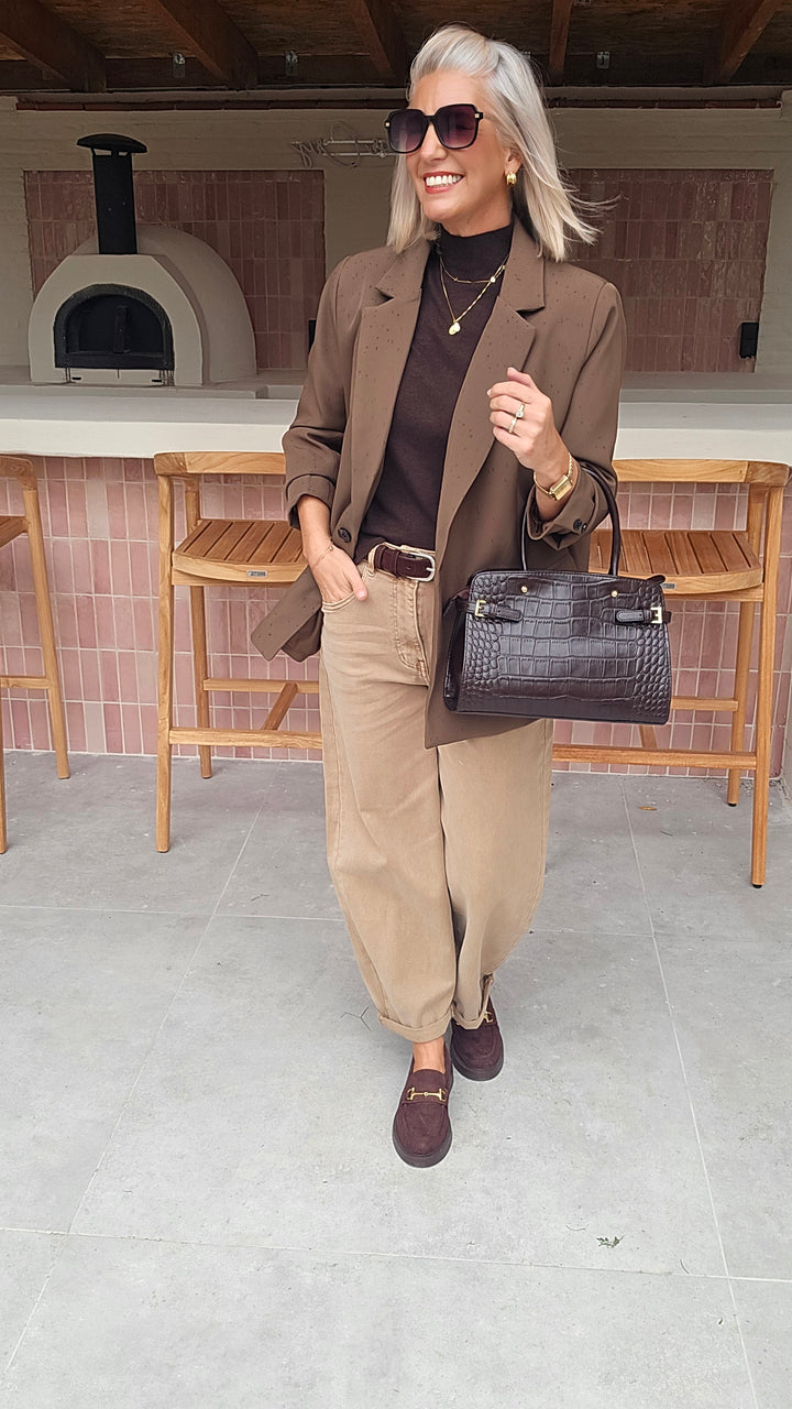 FAY balloon jeans taupe