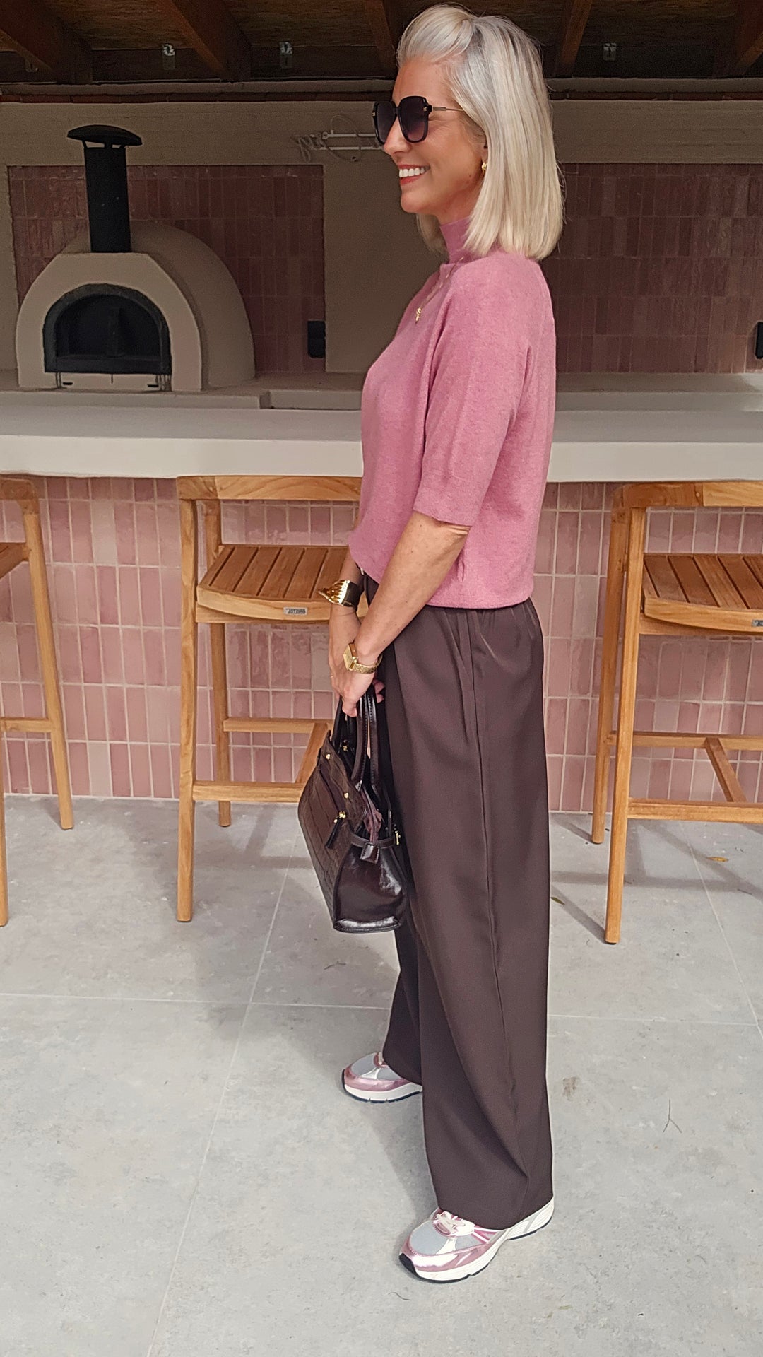YSABEL knit dusty rose